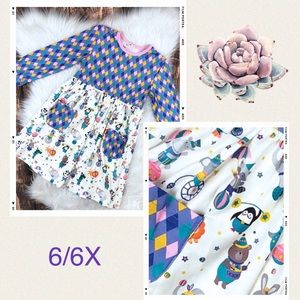 Adorable Circus-Themed Long Sleeved Dress for Girls 6/6X - New with Tags!